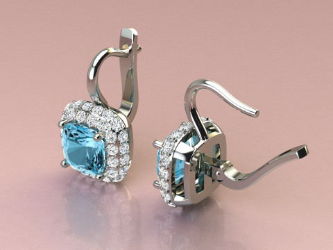 Cushion Earrings Modelo de Impressão 3D