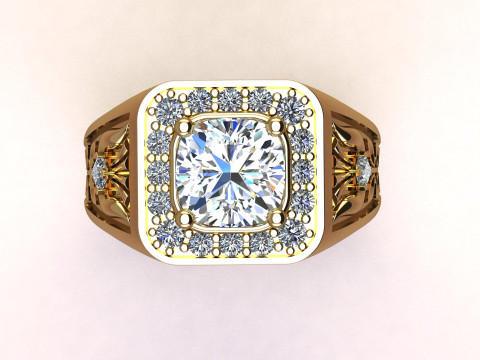 Cushion Ring 3D Принт Модель