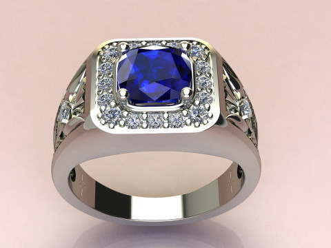 Cushion Ring 3D Принт Модель