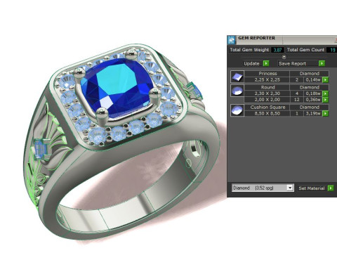Cushion Ring 3D Принт Модель