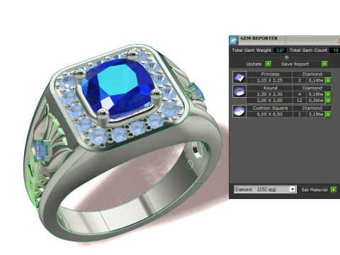 Cushion Ring 3D Print Model