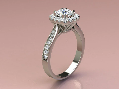 ダイヤモンドリング 3Dプリントモデル