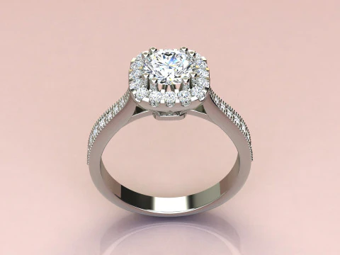 ダイヤモンドリング 3Dプリントモデル