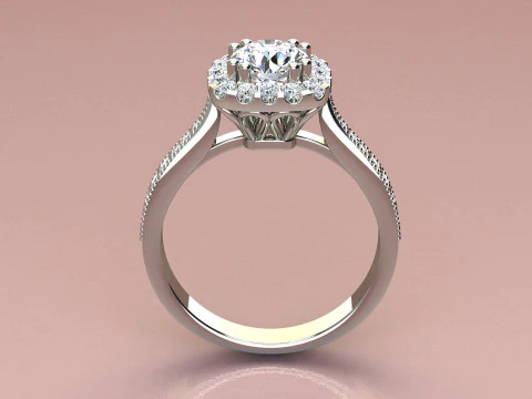 ダイヤモンドリング 3Dプリントモデル