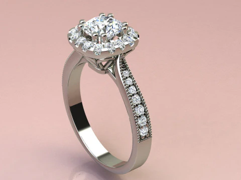 ダイヤモンドリング 3Dプリントモデル