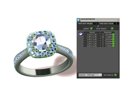 ダイヤモンドリング 3Dプリントモデル