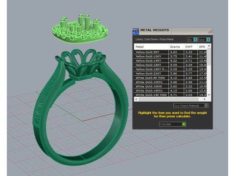 ダイヤモンドリング 3Dプリントモデル