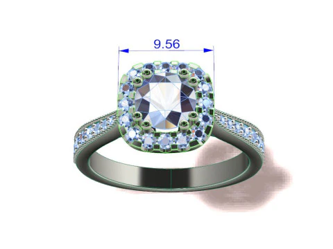 ダイヤモンドリング 3Dプリントモデル