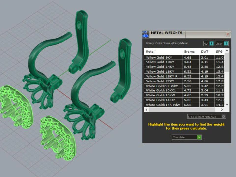 Diamond earrings 3D Print Model