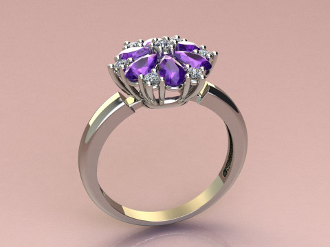 Ring snowflake 3D Print Model