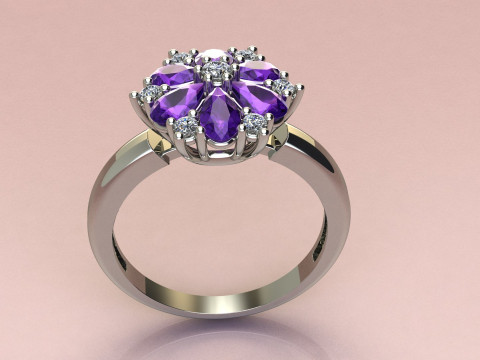 Ring snowflake 3D Print Model