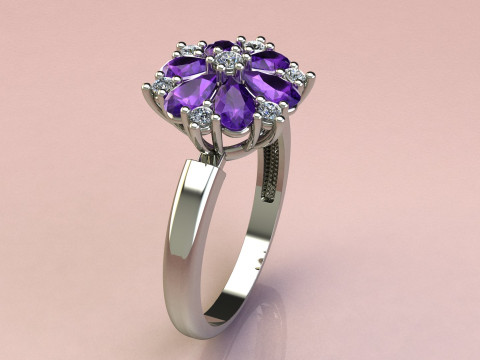 Ring snowflake 3D Print Model
