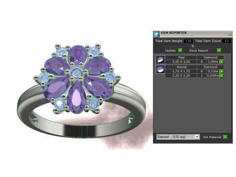 Ring snowflake 3D Print Model