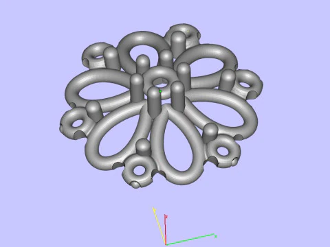 Anneau flocon de neige Modèles 3D en vedette
