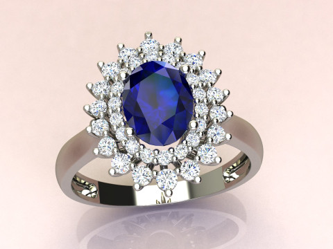 Ring oval fashion 3D Baskı Modeli