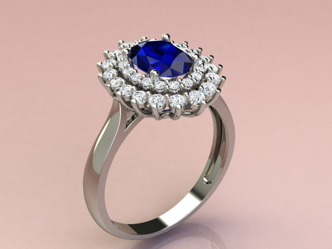 Ring oval fashion 3D प्रिंट मॉडल