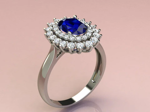 Ring oval fashion 3D Print Model