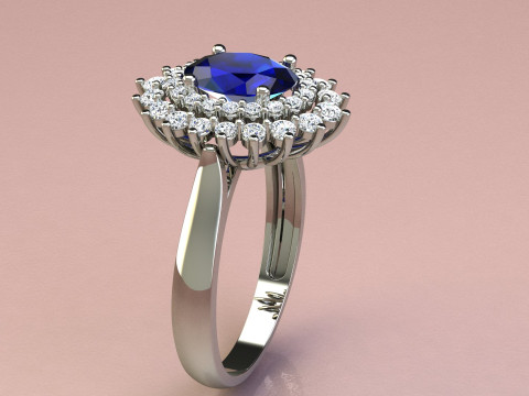Ring oval fashion 3D प्रिंट मॉडल