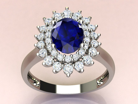 Ring oval fashion 3D प्रिंट मॉडल