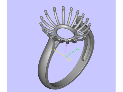 Ring oval fashion 3D प्रिंट मॉडल
