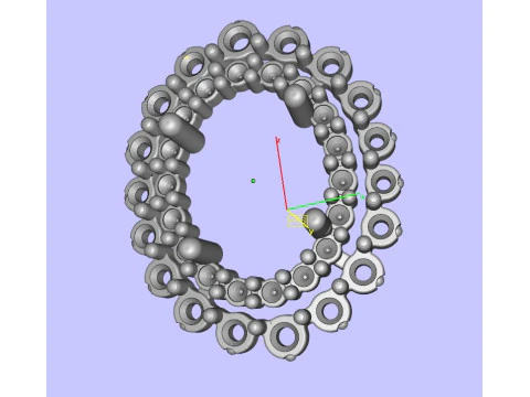 Earings oval fashion 3D Print Model