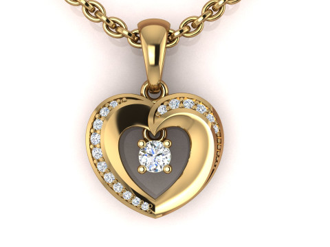 Heart Pendant 3Dプリントモデル