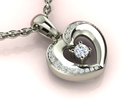 Heart Pendant 3D Принт Модель