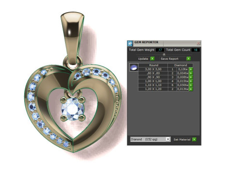 Heart Pendant 3D Принт Модель