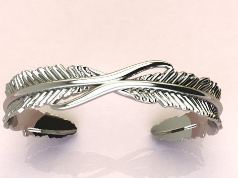 Feather Braselet 3D 프린트 모델