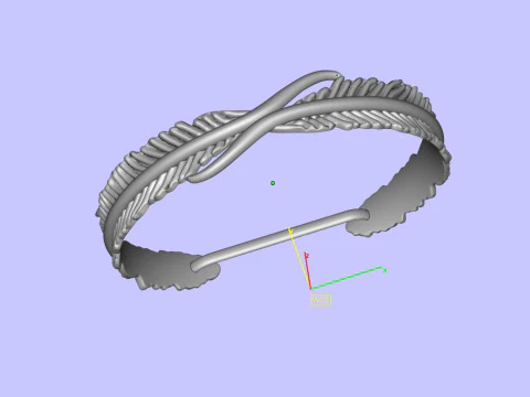 Feather Braselet 3D Print Model