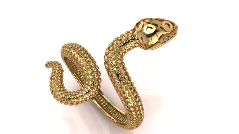 Змеиное кольцо 3D Принт Модель .c4d .max .obj .3ds .fbx .stl .blend