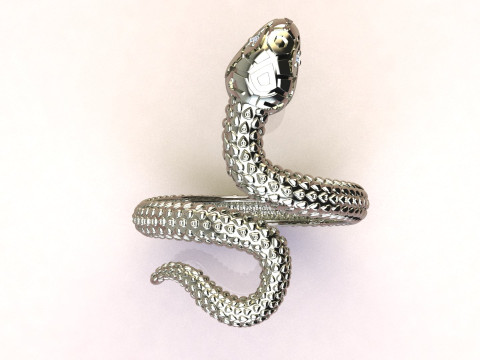 Snake ring Modello di stampa 3D