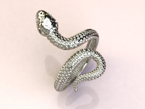 Snake ring Modello di stampa 3D