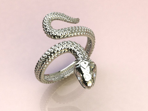 Snake ring Modello di stampa 3D