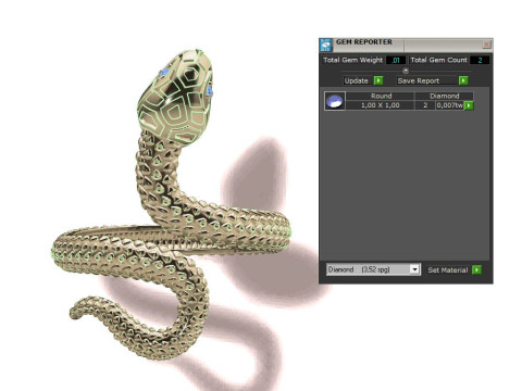 Snake ring Modello di stampa 3D