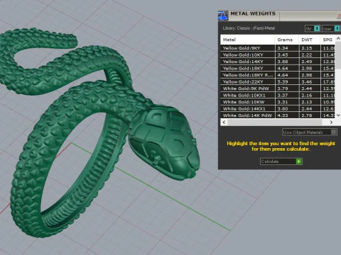 Змеиное кольцо 3D Принт Модель