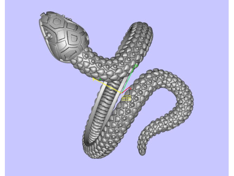 Snake ring Modello di stampa 3D