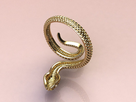 Snake ring Modello di stampa 3D