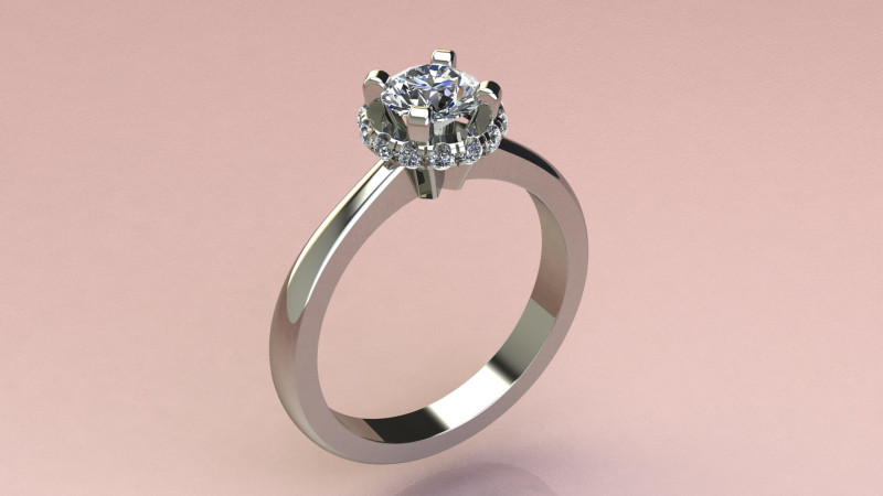Diamond ring 3D Принт Модель .c4d .max .obj .3ds .fbx .stl .blend 