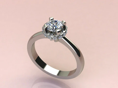 Diamond ring 3D Print Model