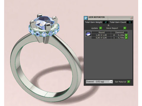 Diamond ring 3D Print Model