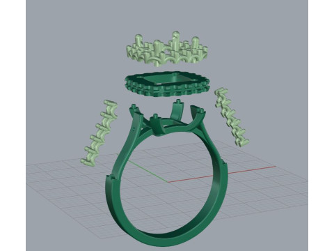 Cushion Ring 3Dプリントモデル