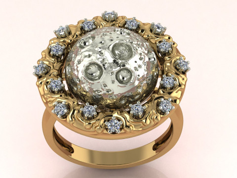 Moon ring 3D प्रिंट मॉडल