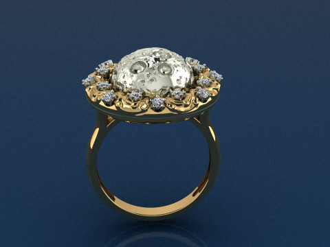 Moon ring 3D प्रिंट मॉडल