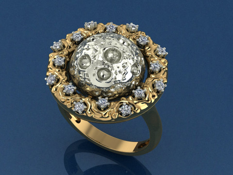 Moon ring 3D प्रिंट मॉडल