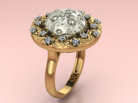 Moon ring 3D प्रिंट मॉडल