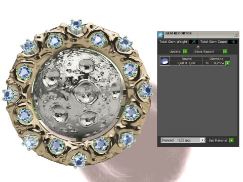 Moon ring 3D प्रिंट मॉडल