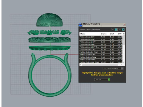 Moon ring 3D प्रिंट मॉडल