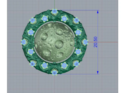 Moon ring 3D Print Model