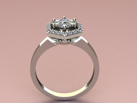 Diamond Ring 3D Print Model